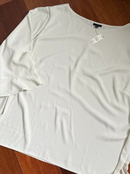 NWT Talbots White 3/4 sleeve blouse size 3X - Picture 1 of 8